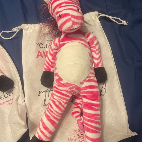 Pink zebra plush - Picture 7 of 9